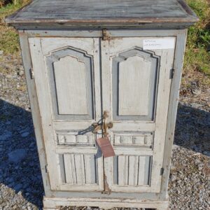 Teak pale grey/white cupboard