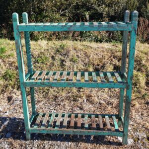 Teak freestanding shelf unit
