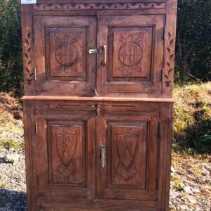 Teak dresser with 2 cupboard spaces and drawer